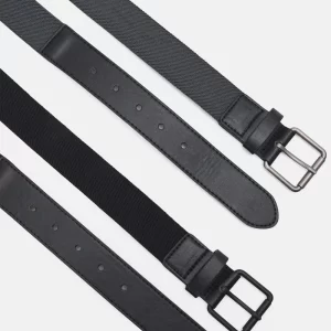 URBAN CLASSICS STRETCH BASIC BELT UNISEX 2 PACK – Gürtel – Black/charcoal 10