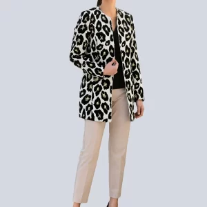 Blazer In Beige, Schwarz, Weiß 16
