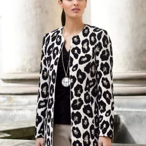 Blazer In Beige, Schwarz, Weiß 20
