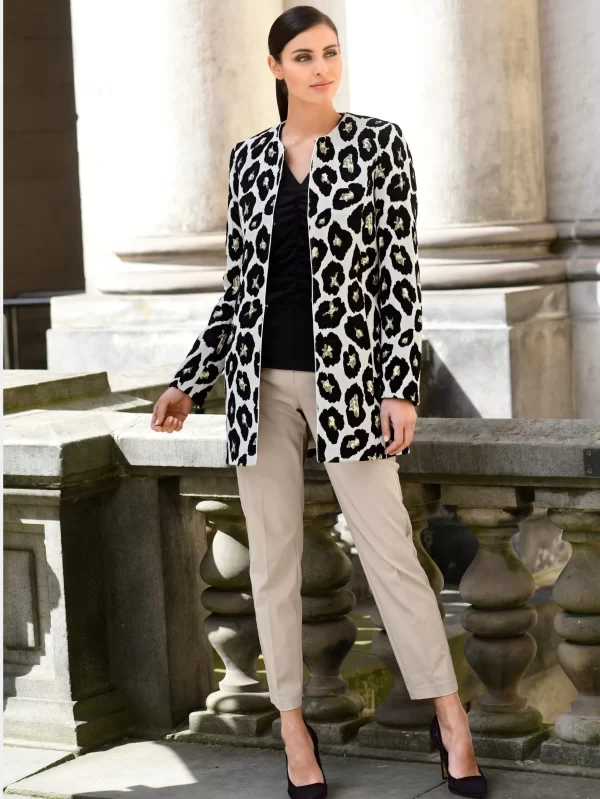 Blazer In Beige, Schwarz, Weiß 8