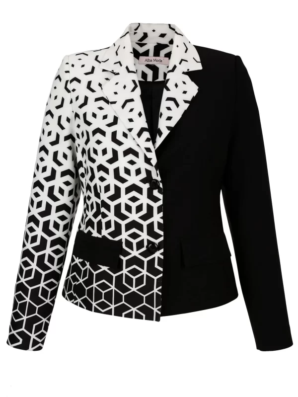 Blazer In Schwarz, Weiß 1