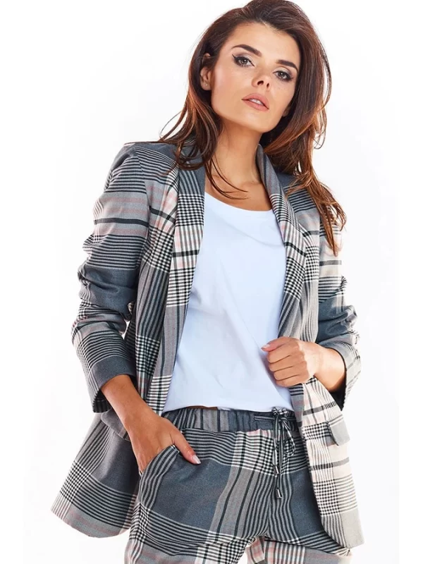 Blazer In Beige/ Dunkelblau 1