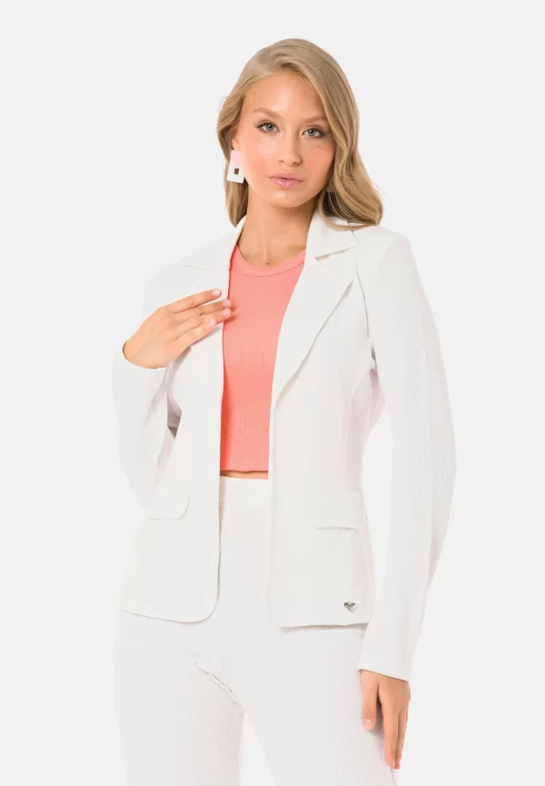 Cipo & Baxx Blazer In ECRU 3