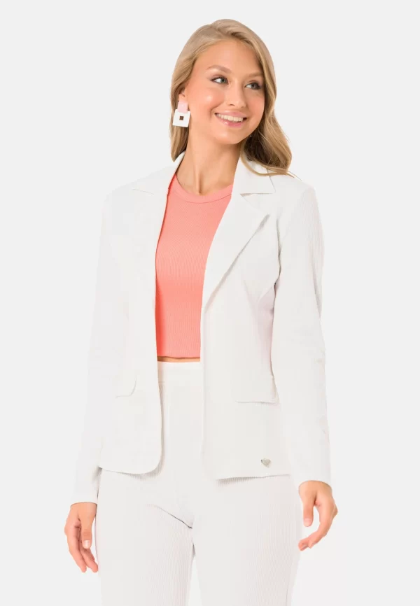 Cipo & Baxx Blazer In ECRU 4