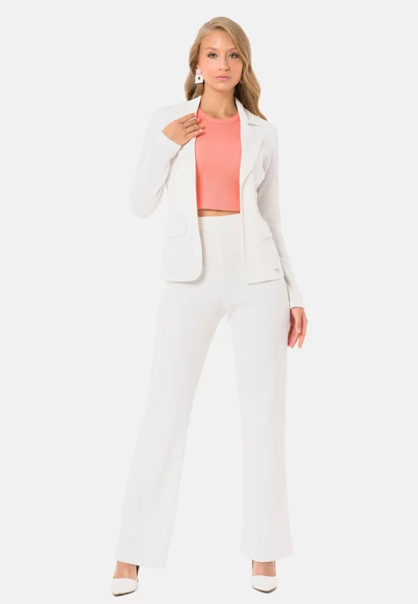 Cipo & Baxx Blazer In ECRU 1