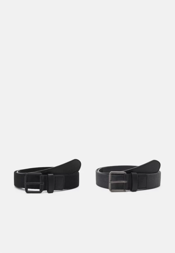 URBAN CLASSICS STRETCH BASIC BELT UNISEX 2 PACK – Gürtel – Black/charcoal 1