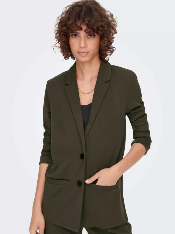JACQUELINE DE YONG Eleganter Langarm Blazer Basic Business Cardigan JDYLOUISVILLE In Braun 3