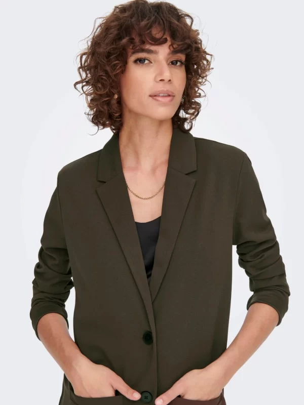 JACQUELINE DE YONG Eleganter Langarm Blazer Basic Business Cardigan JDYLOUISVILLE In Braun 7