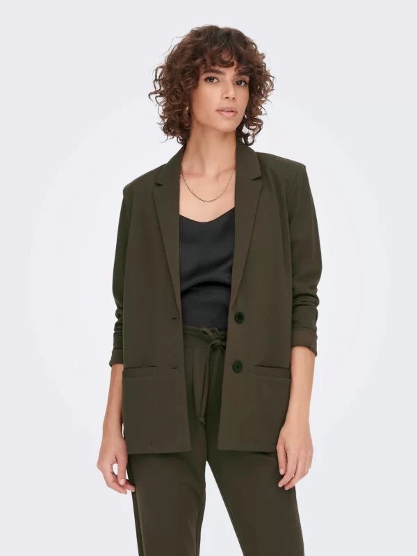 JACQUELINE DE YONG Eleganter Langarm Blazer Basic Business Cardigan JDYLOUISVILLE In Braun 1