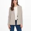 JACQUELINE DE YONG Eleganter Langarm Blazer Basic Business Cardigan JDYLOUISVILLE In Grau 26