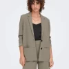JACQUELINE DE YONG Eleganter Langarm Blazer Basic Business Cardigan JDYLOUISVILLE In Taupe 19