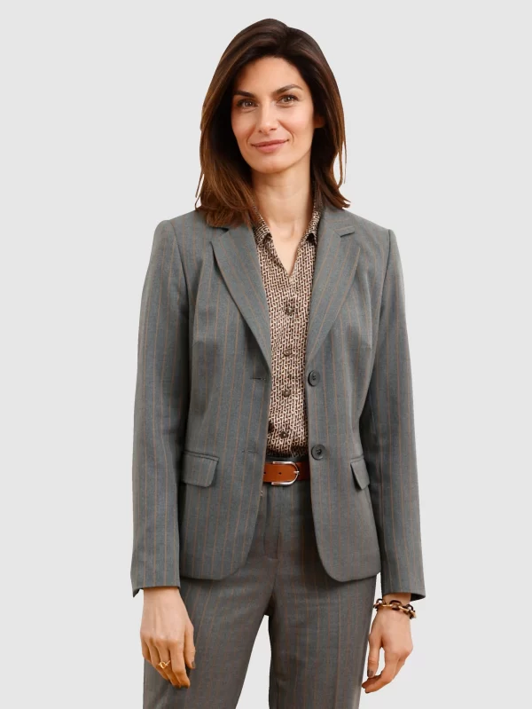 Blazer In Grau, Cognac 4