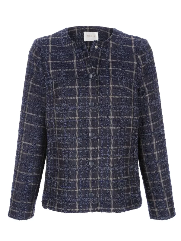 Blazer In Marineblau, Blau, Grau 1