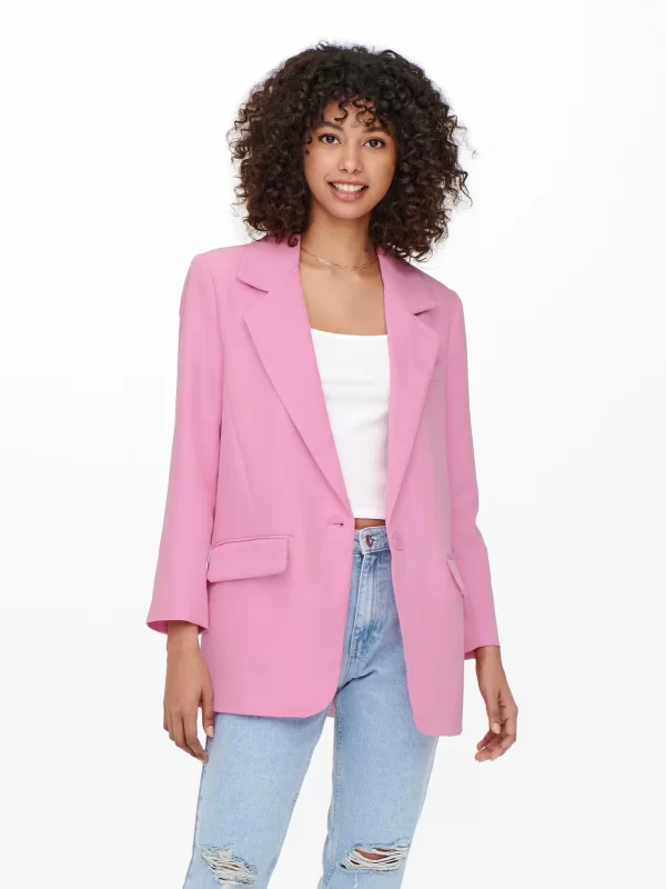 ONLY Klassischer Blazer Fuchsia Pink 3