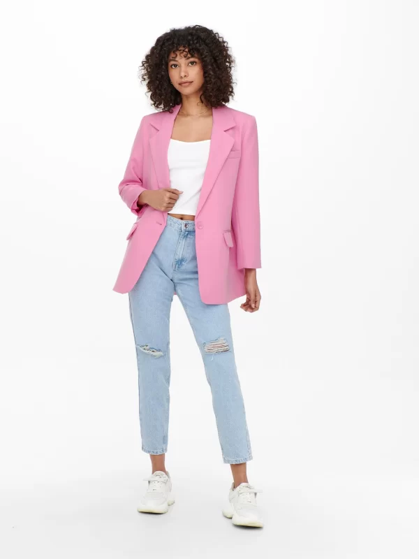 ONLY Klassischer Blazer Fuchsia Pink 5
