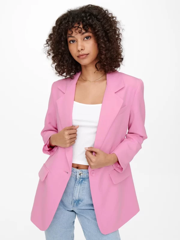 ONLY Klassischer Blazer Fuchsia Pink 6