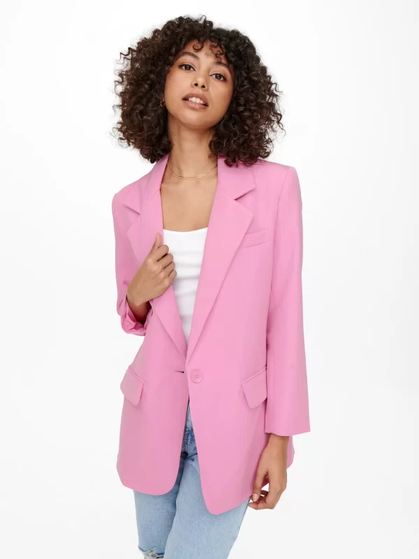 ONLY Klassischer Blazer Fuchsia Pink 7