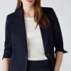 Oui Blazer Im Sportiven Jersey Fit In Darkblue 10