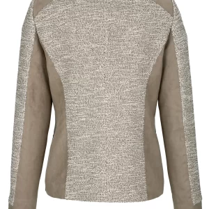 Blazer In Taupe, Ecru 9