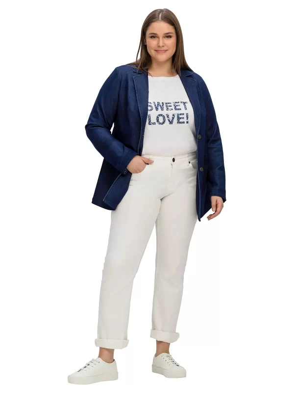 Sheego Sweat-Blazer In Dark Blue Denim 1