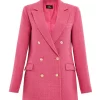 Threadbare Blazer THB Chance Boucle In Pink 16
