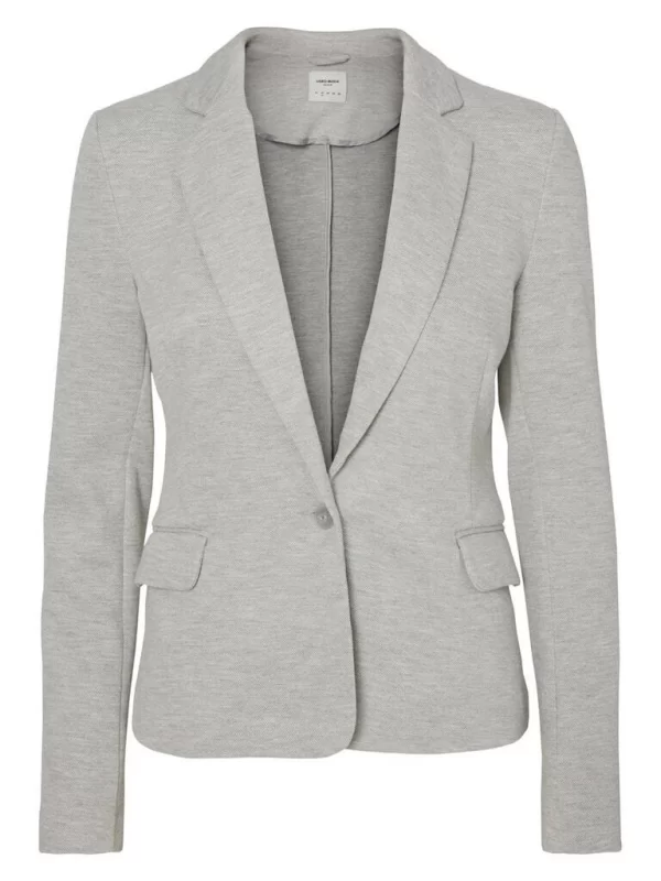 Vero Moda Blazer In Light Grey Melange 3
