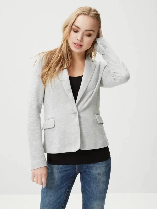 Vero Moda Blazer In Light Grey Melange 5