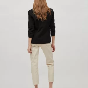 Vila 3/4 Ärmel Blazer Legere Business Basic Jacke VIHER In Schwarz 13