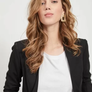 Vila 3/4 Ärmel Blazer Legere Business Basic Jacke VIHER In Schwarz 17